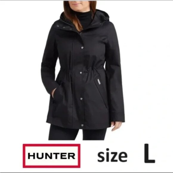 NEW Hunter Ladies' Water & Wind Resistant Rain Jacket, Black Large NWT - Picture 1 of 9